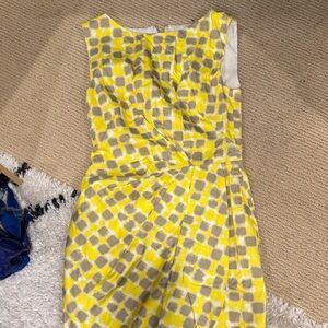 Lela Rose Yellow and Cream Dress